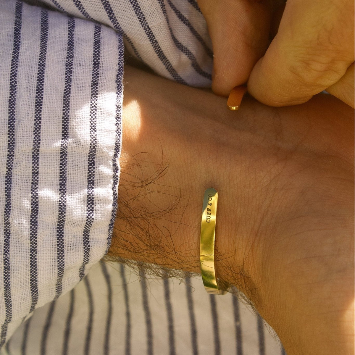 Cuff & Co. - Gold Personalised Cuff Bracelet Personalised Bracelets