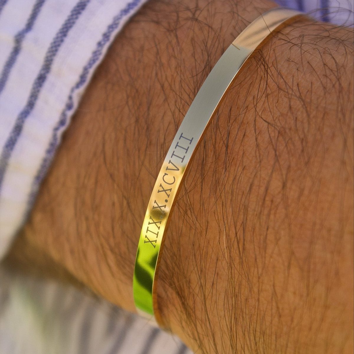 Cuff & Co. - Gold Personalised Cuff Bracelet Personalised Bracelets