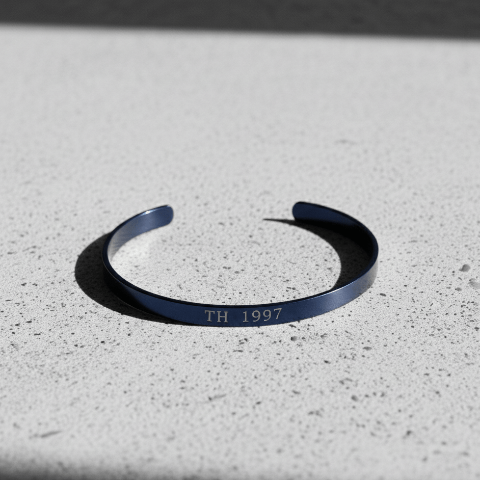 Cuff & Co. - Navy Personalised Cuff Bracelet Personalised Bracelets