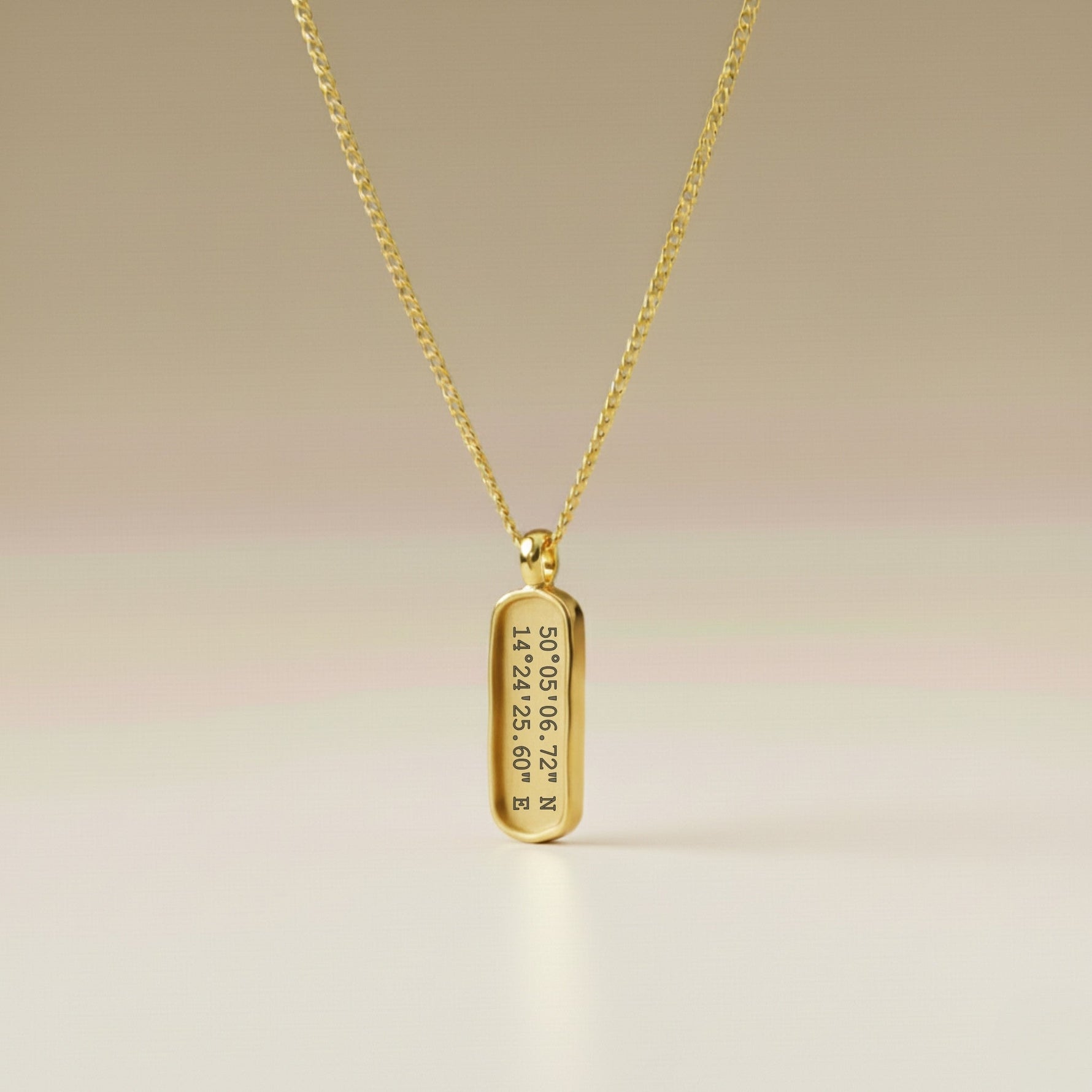 Cuff & Co. - Personalised Gold Tag Pendant Necklace Personalised Necklaces
