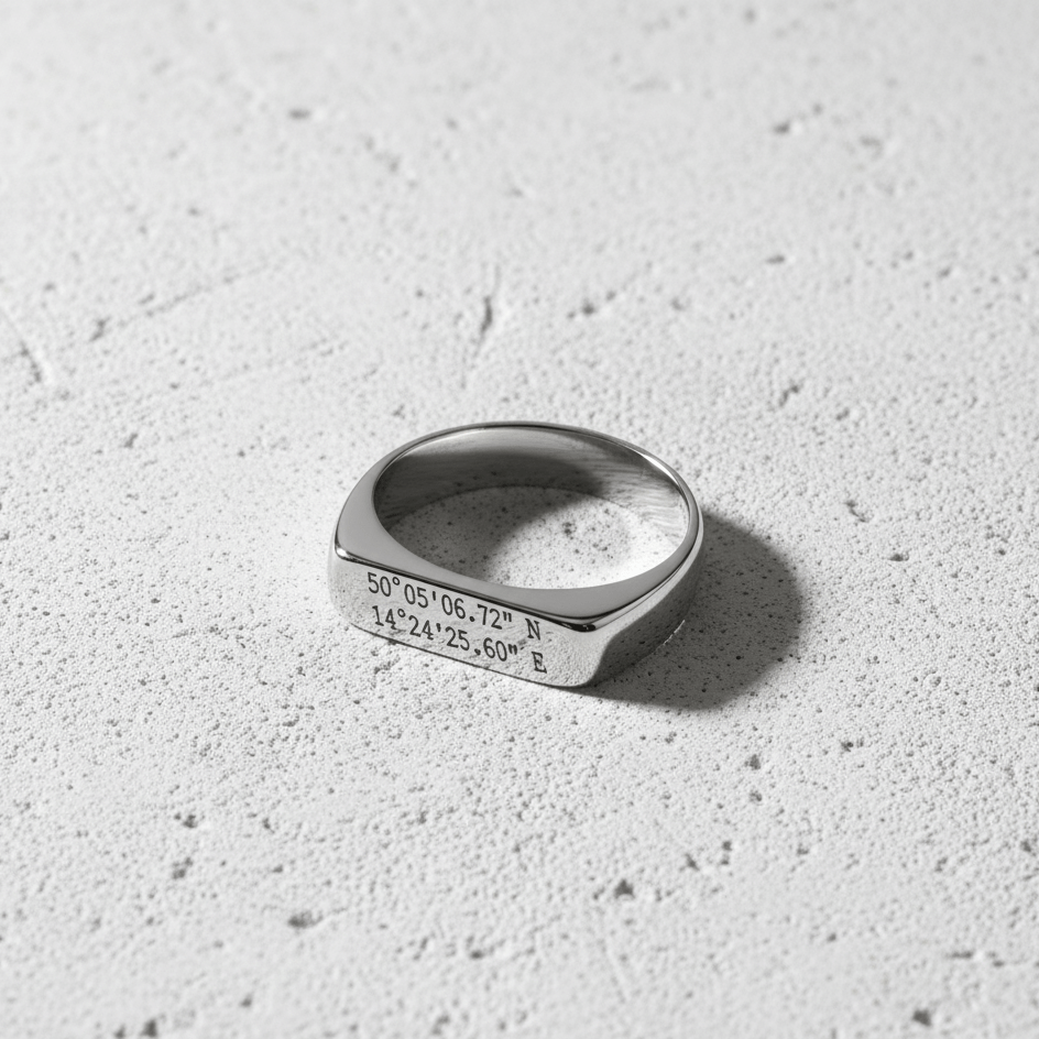 Cuff & Co. - Personalised Silver Signet Ring Personalised Apparel & Accessories
