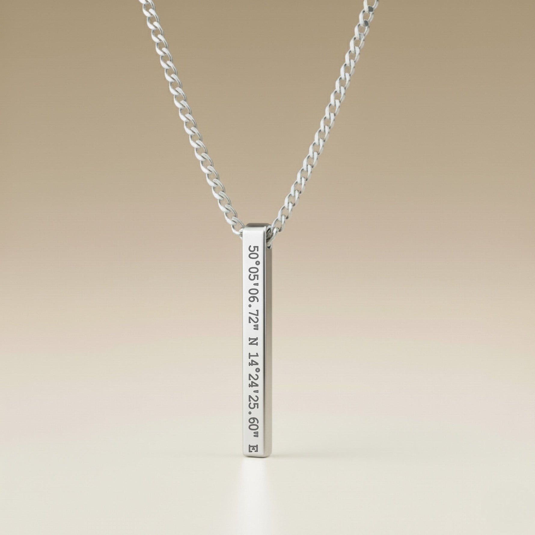 Cuff & Co. - Silver Personalised Bar Necklace Personalised Necklaces