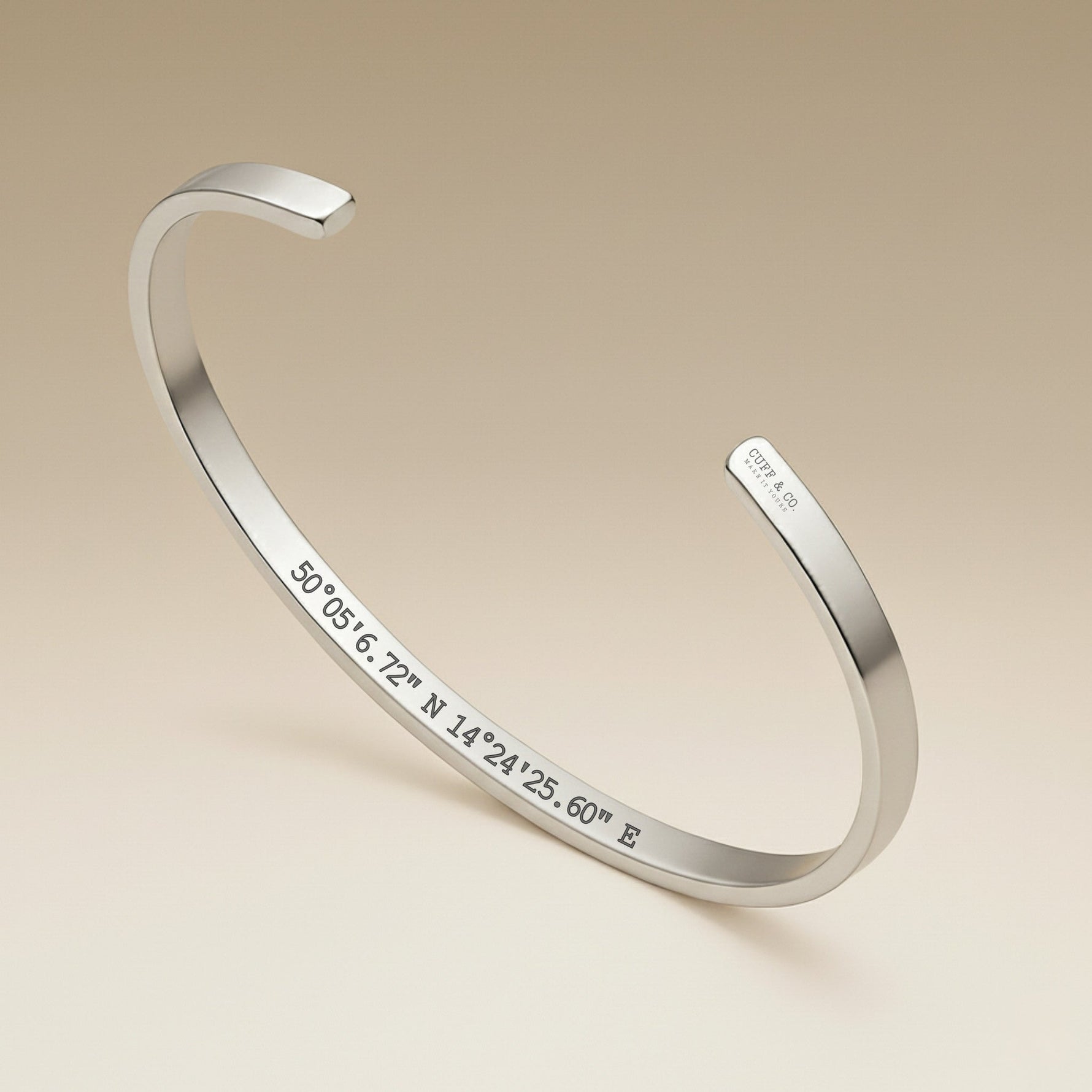 Cuff & Co. - Silver Personalised Cuff Bracelet Personalised Bracelets