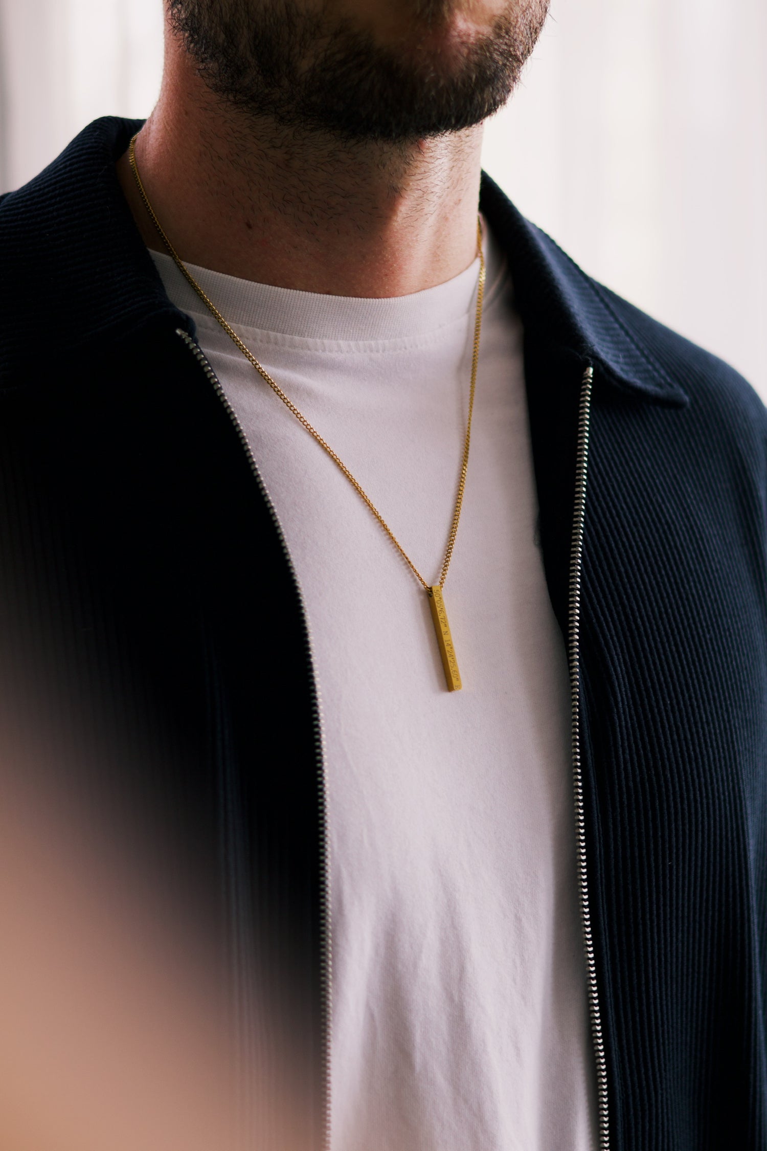 Gold Personalised Bar Necklace
