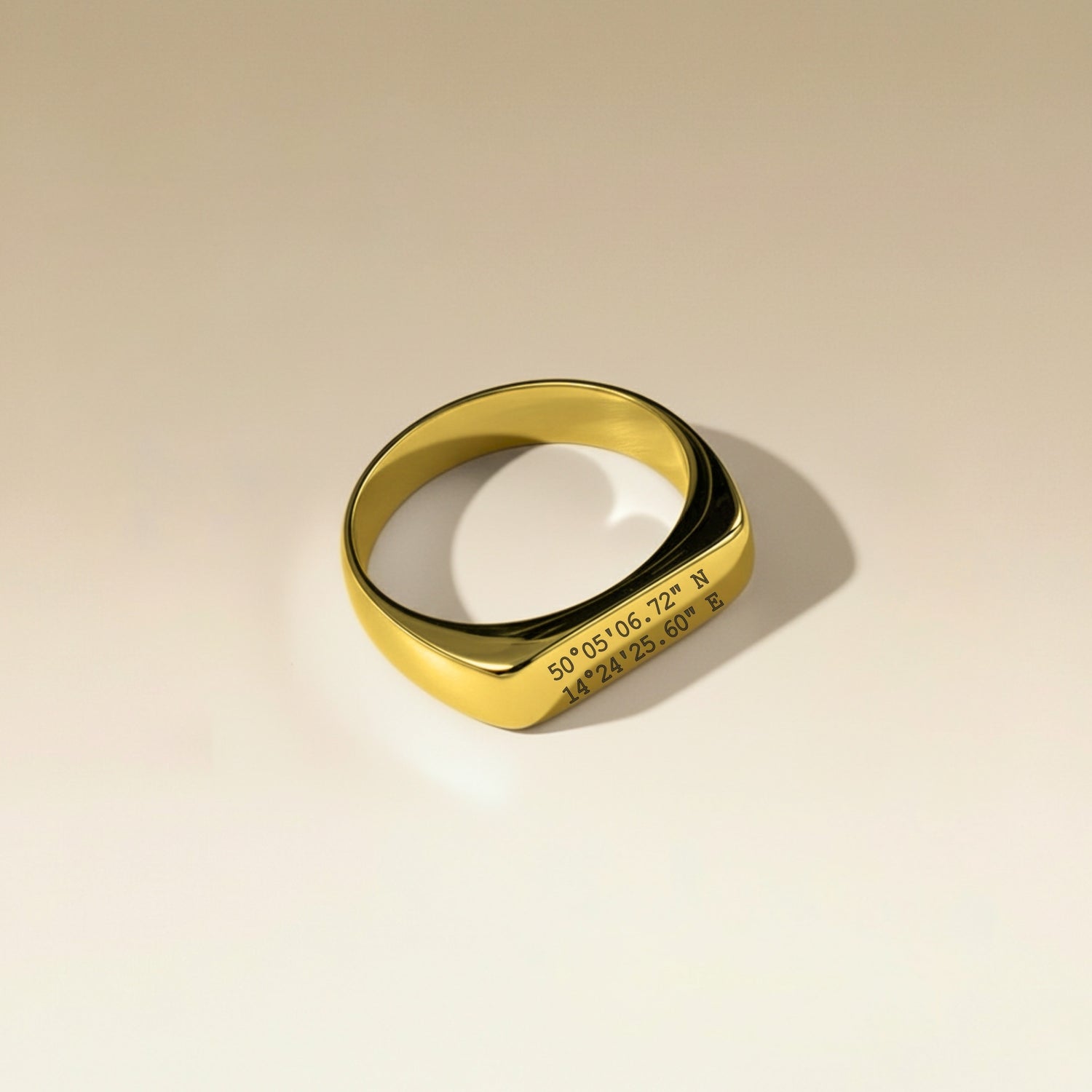 Personalised Gold Signet Ring