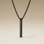 Cuff & Co. - Black Personalised Bar Necklace Personalised Necklaces