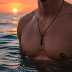 Cuff & Co. - Black Personalised Bar Necklace Personalised Necklaces