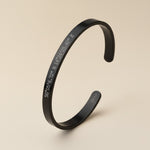 Cuff & Co. - Black Personalised Cuff Bracelet Personalised Apparel & Accessories
