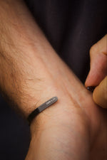 Cuff & Co. - Black Personalised Cuff Bracelet Personalised Apparel & Accessories