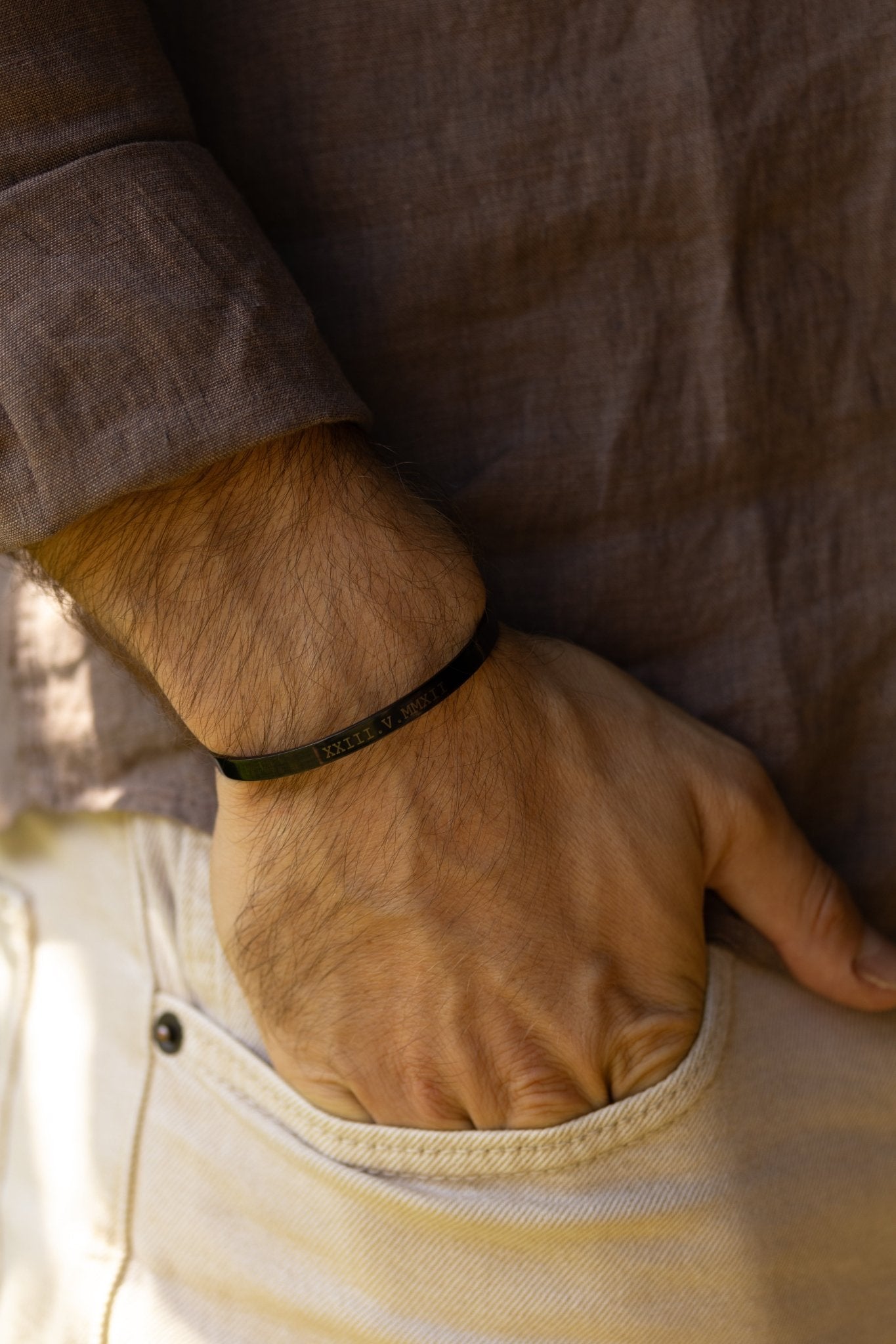 Cuff & Co. - Black Personalised Cuff Bracelet Personalised Apparel & Accessories