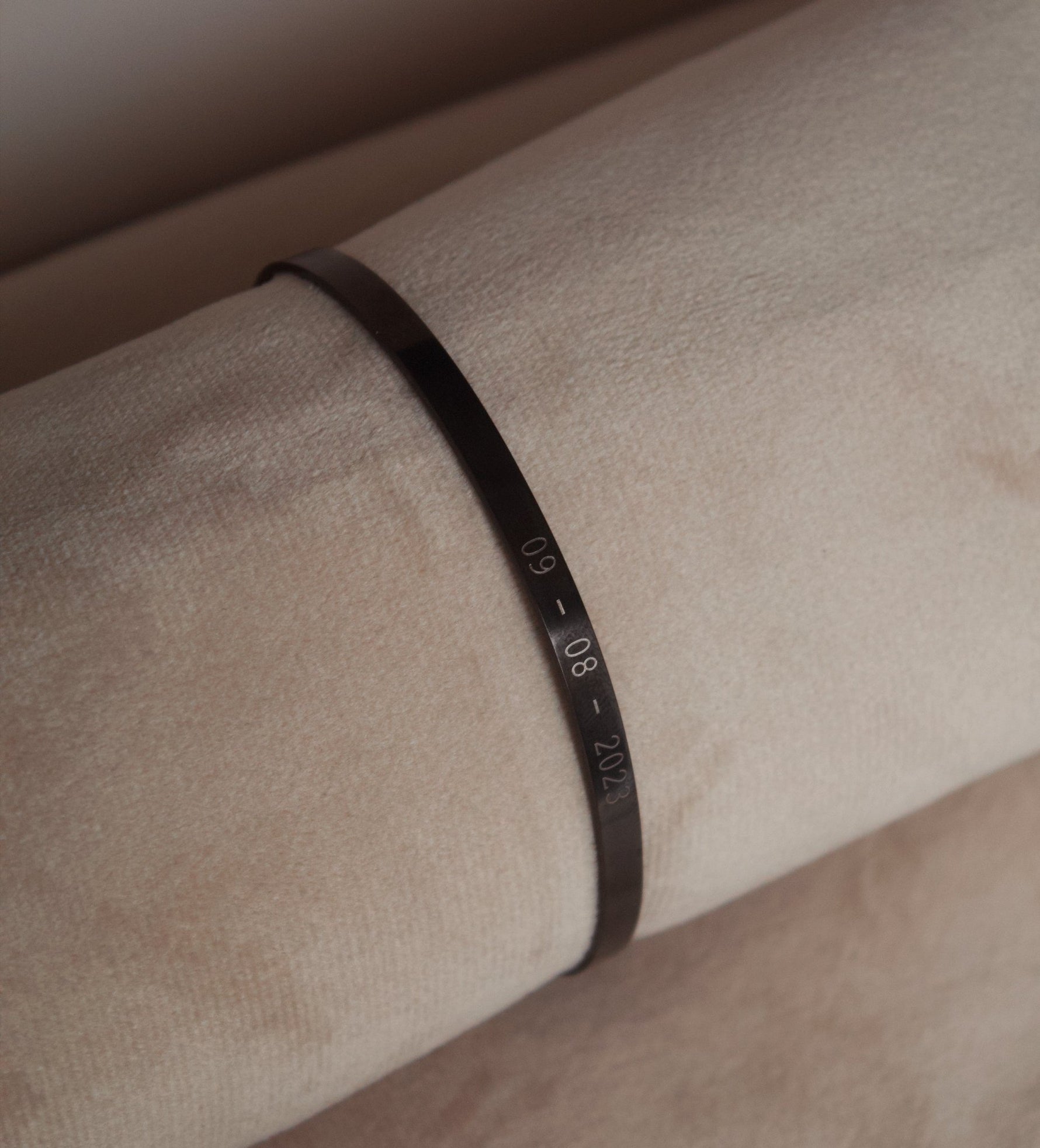 Cuff & Co. - Black Personalised Cuff Bracelet Personalised Apparel & Accessories