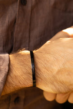 Cuff & Co. - Black Personalised Cuff Bracelet Personalised Apparel & Accessories