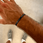 Cuff & Co. - Black Personalised Cuff Bracelet Personalised Apparel & Accessories
