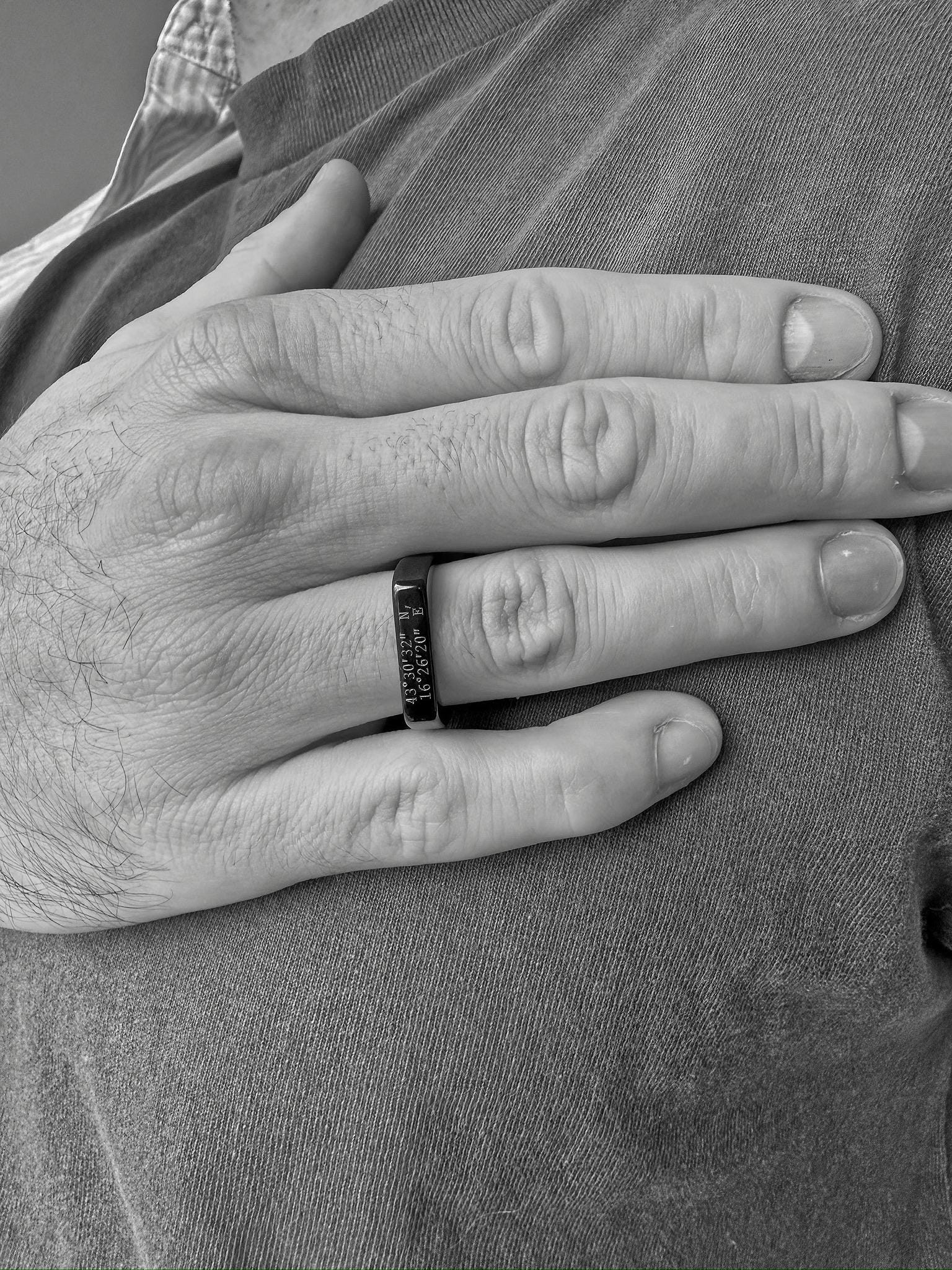 Cuff & Co. - Black Personalised Signet Ring Personalised Rings