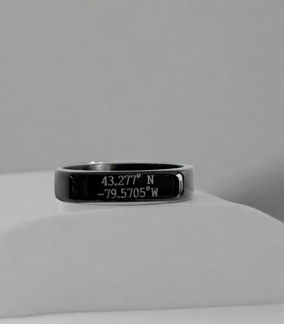 Cuff & Co. - Black Personalised Signet Ring Personalised Rings
