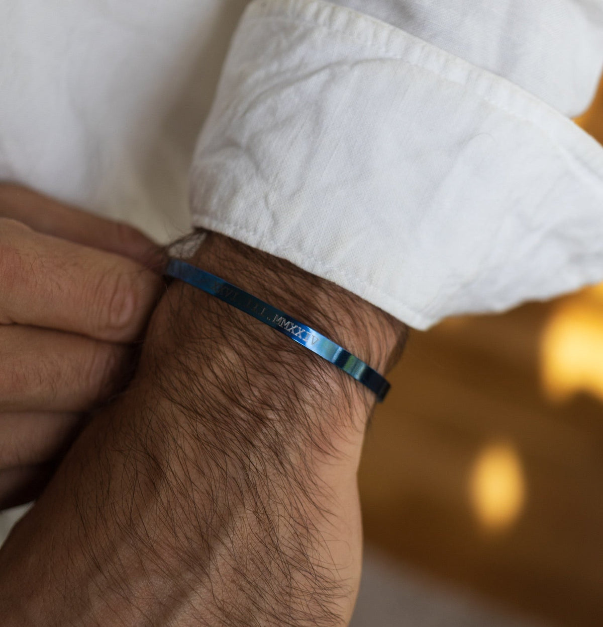Cuff & Co. - Blue Personalised Cuff Bracelet Personalised Bracelets