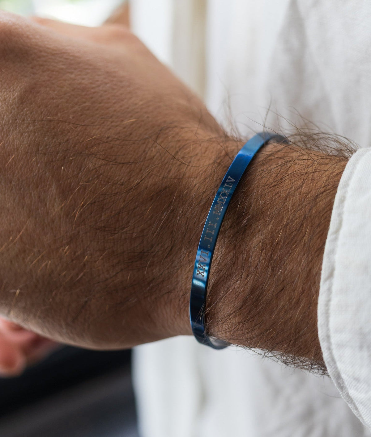 Cuff & Co. - Blue Personalised Cuff Bracelet Personalised Bracelets