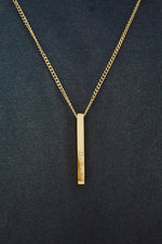Cuff & Co. - Gold Personalised Bar Necklace Personalised Necklaces