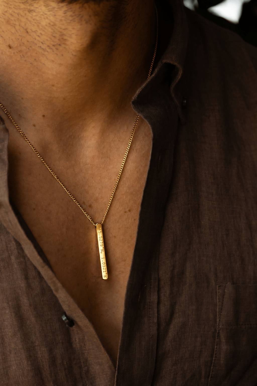 Cuff & Co. - Gold Personalised Bar Necklace Personalised Necklaces