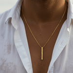 Cuff & Co. - Gold Personalised Bar Necklace Personalised Necklaces