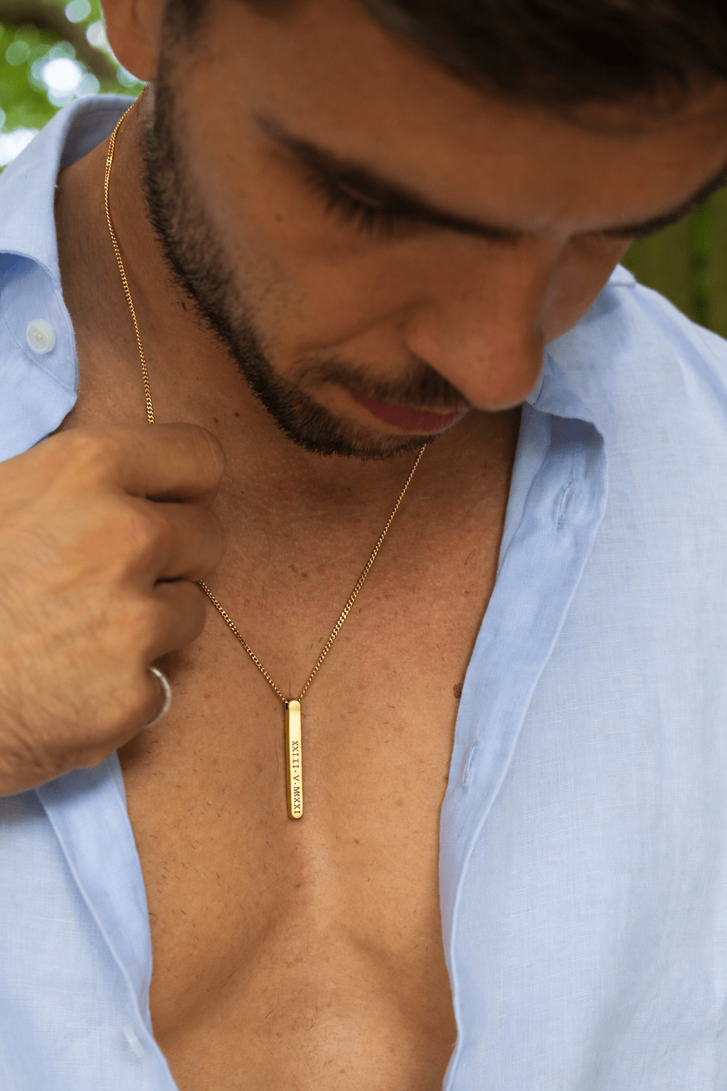 Cuff & Co. - Gold Personalised Bar Necklace Personalised Necklaces