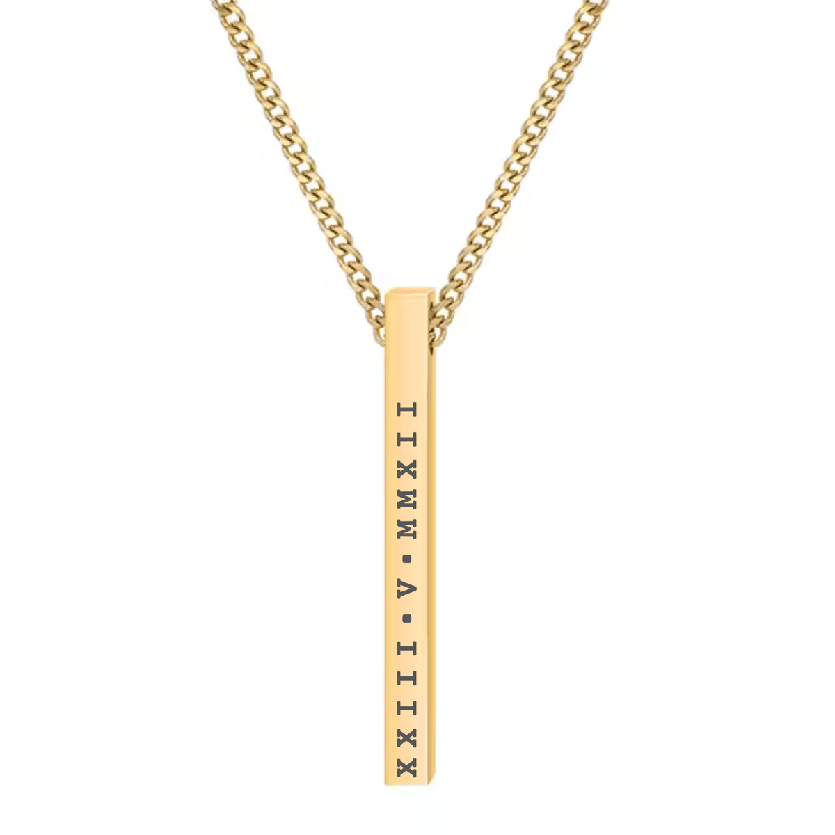 Cuff & Co. - Gold Personalised Bar Necklace Personalised Necklaces