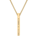 Cuff & Co. - Gold Personalised Bar Necklace Personalised Necklaces
