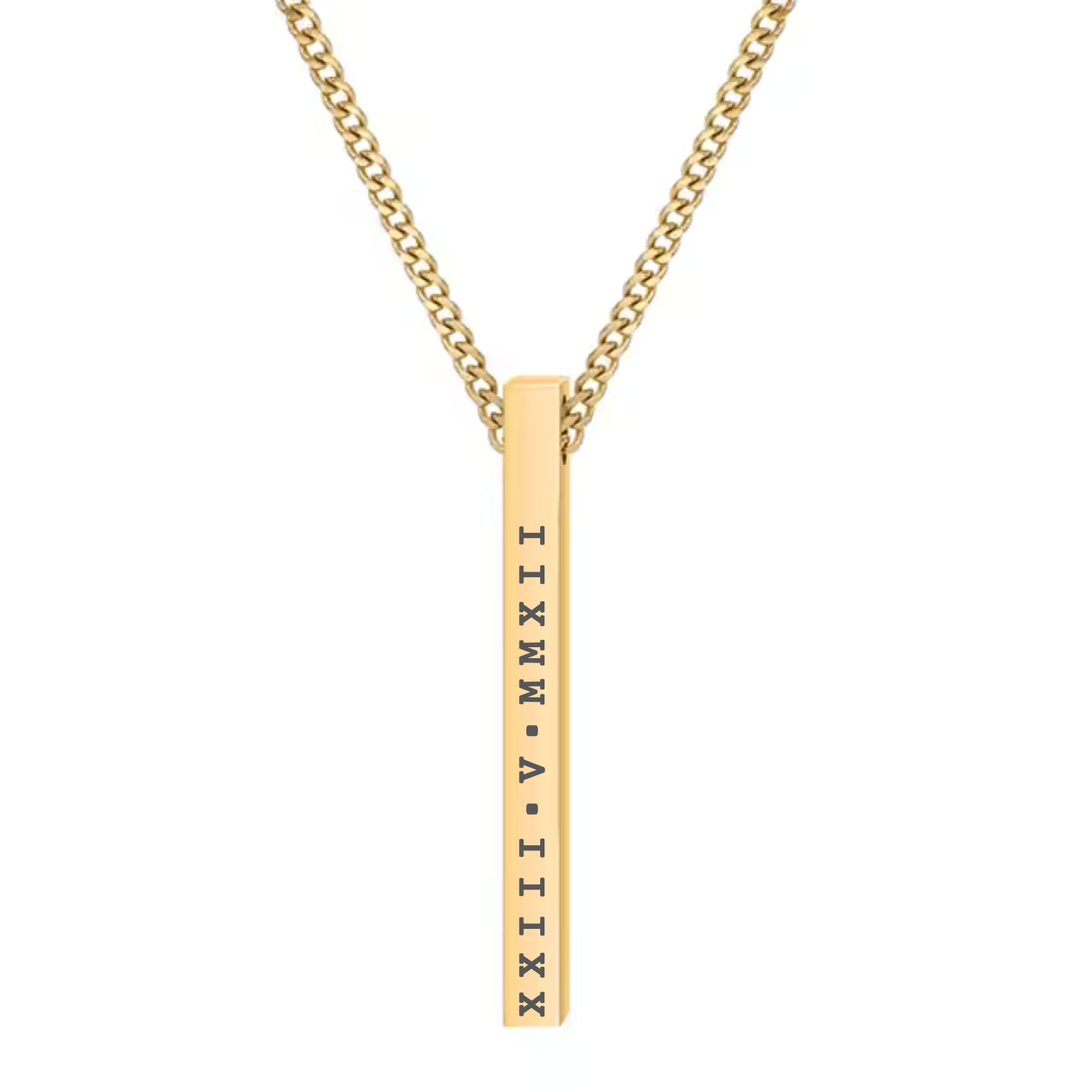 Cuff & Co. - Gold Personalised Bar Necklace Personalised Necklaces