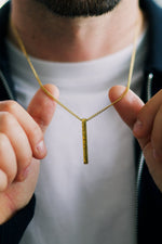 Cuff & Co. - Gold Personalised Bar Necklace Personalised Necklaces