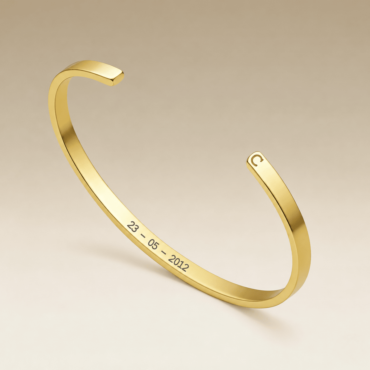 Cuff & Co. - Gold Personalised Cuff Bracelet Personalised Bracelets