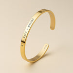 Cuff & Co. - Gold Personalised Cuff Bracelet Personalised Bracelets
