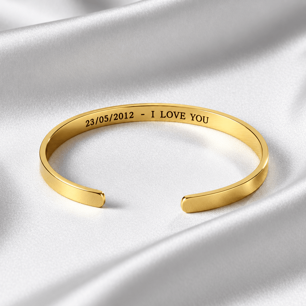 Cuff & Co. - Gold Personalised Cuff Bracelet Personalised Bracelets