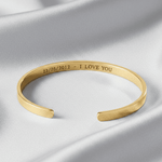 Cuff & Co. - Gold Personalised Cuff Bracelet Personalised Bracelets