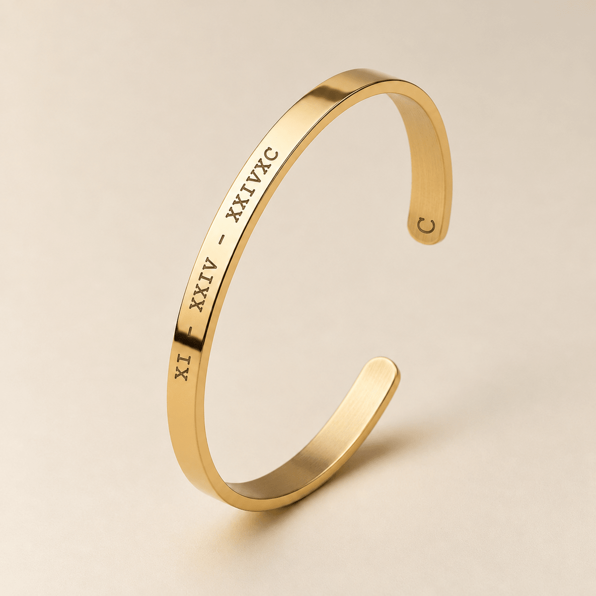 Cuff & Co. - Gold Personalised Cuff Bracelet Personalised Bracelets