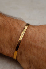 Cuff & Co. - Gold Personalised Cuff Bracelet Personalised Bracelets