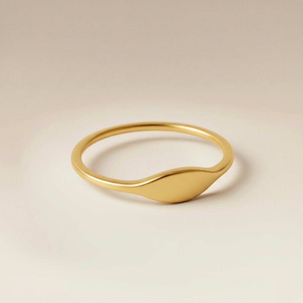 Cuff & Co. - Gold Personalised Initial Signet Ring Personalised Apparel & Accessories
