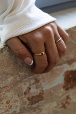 Cuff & Co. - Gold Personalised Initial Signet Ring Personalised Apparel & Accessories