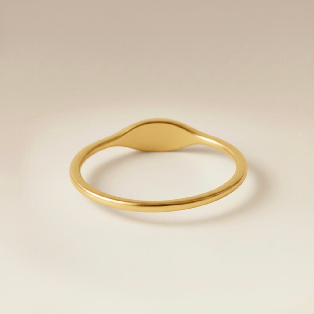 Cuff & Co. - Gold Personalised Initial Signet Ring Personalised Apparel & Accessories