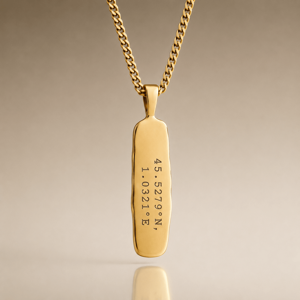 Cuff & Co. - Gold Personalised Pendant Necklace Personalised Necklaces