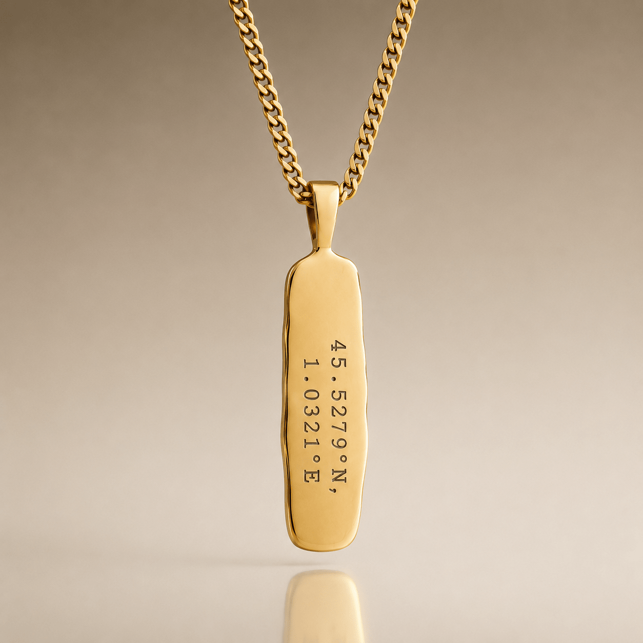 Cuff & Co. - Gold Personalised Pendant Necklace Personalised Necklaces