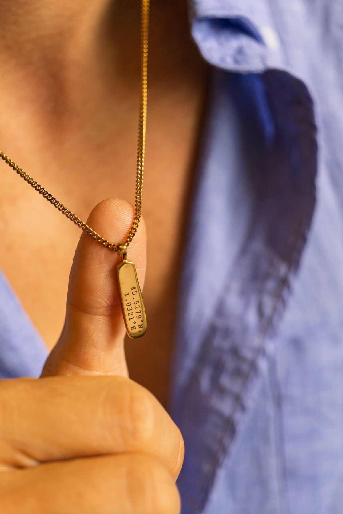 Cuff & Co. - Gold Personalised Pendant Necklace Personalised Necklaces