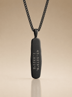 Cuff & Co. - Matte Black Personalised Pendant Necklace Personalised Necklaces