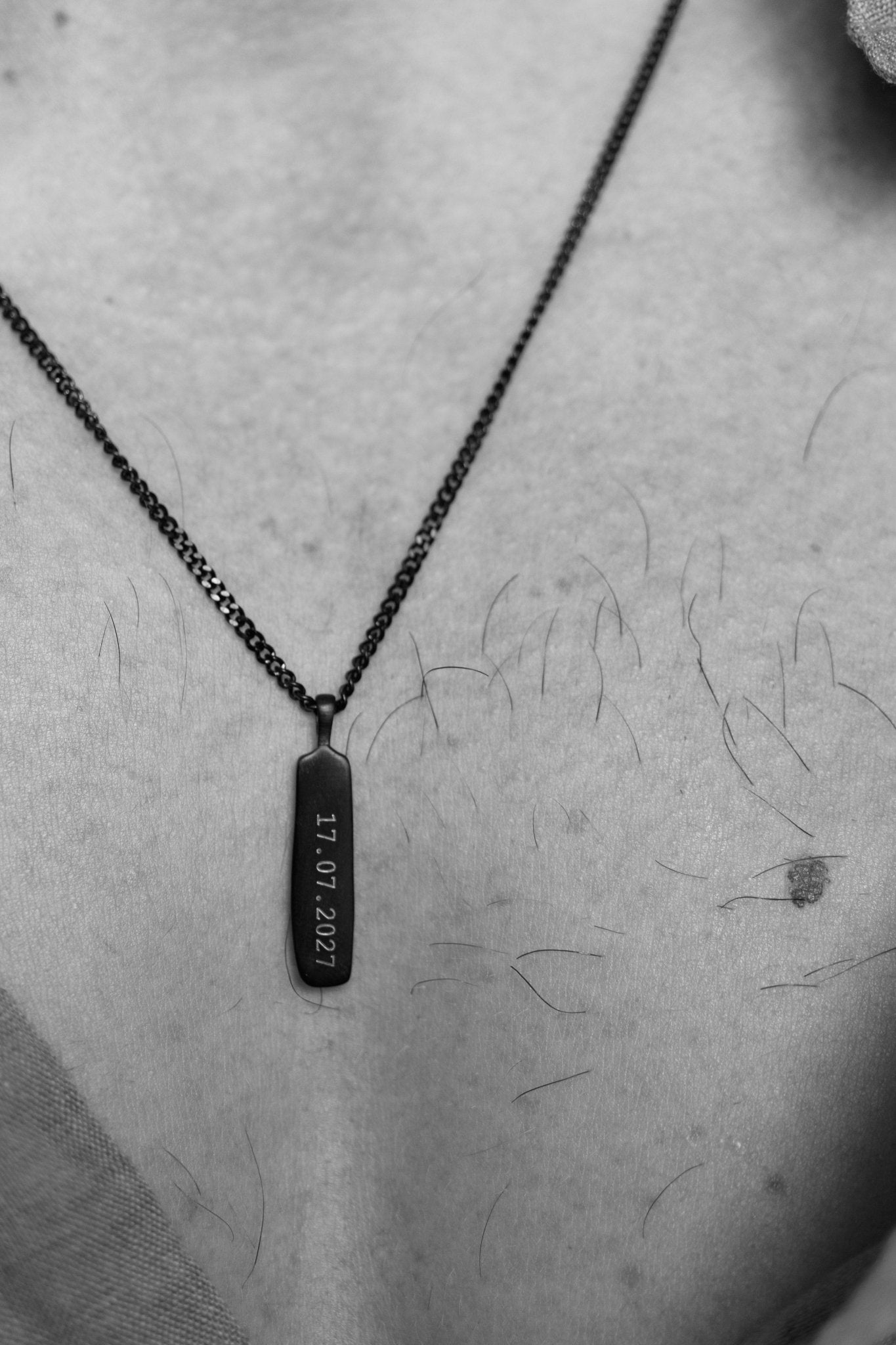Cuff & Co. - Matte Black Personalised Pendant Necklace Personalised Necklaces