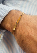 Cuff & Co. - Mens Gold Personalised Chain Bracelet Personalised Bracelets
