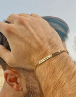 Cuff & Co. - Mens Gold Personalised Chain Bracelet Personalised Bracelets