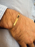 Cuff & Co. - Mens Gold Personalised Chain Bracelet Personalised Bracelets