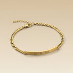 Cuff & Co. - Mens Gold Personalised Chain Bracelet Personalised Bracelets