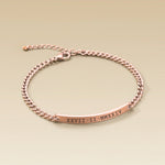 Cuff & Co. - Mens Rose Gold Personalised Chain Bracelet Personalised Bracelets