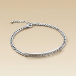 Cuff & Co. - Mens Silver Personalised Chain Bracelet Personalised Bracelets