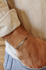 Cuff & Co. - Mens Silver Personalised Chain Bracelet Personalised Bracelets